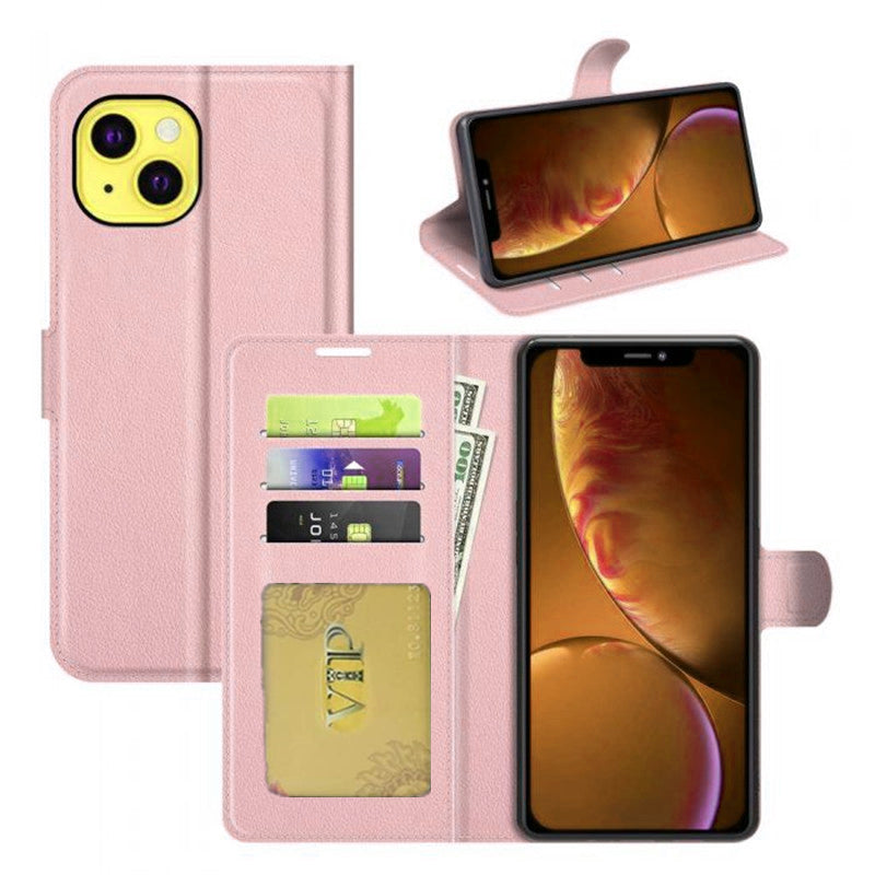 Leather Folio Wallet Case for iPhone 15 Plus / 14 Plus Leather Folio Wallet Case for iPhone 15 Plus / 14 Plus